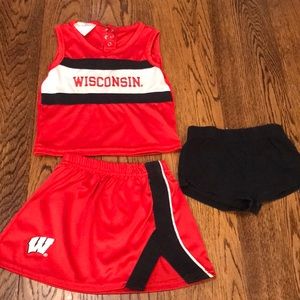 2t Wisconsin badgers cheerleader outfit